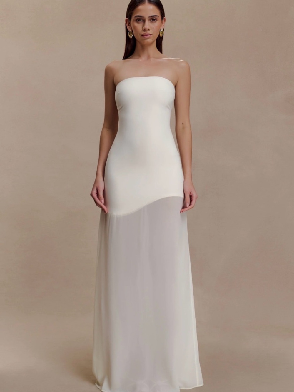 Meshki Crepe and Chiffon Maxi Dress *new with tags*